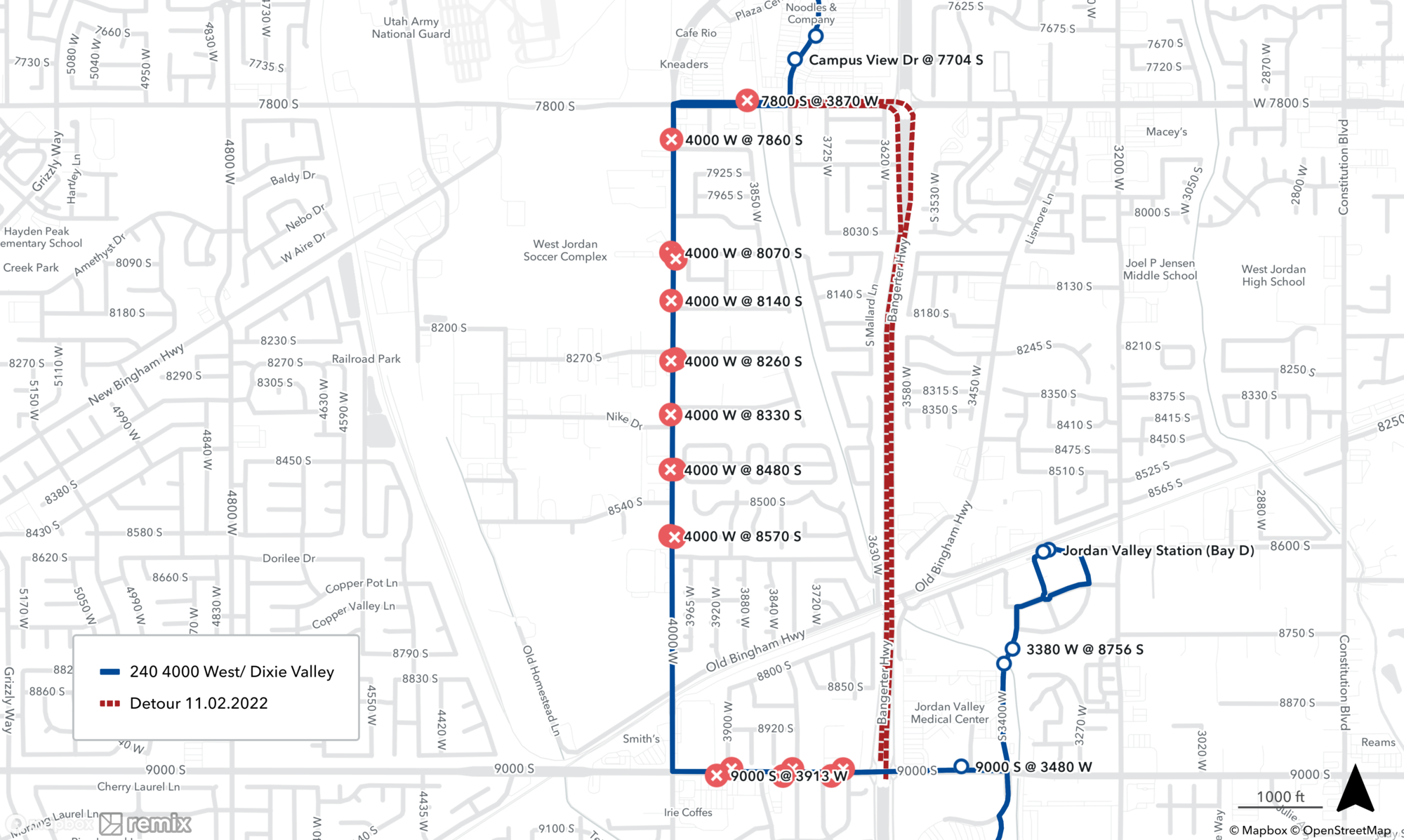 Route 240 Detours - 11/2/2022