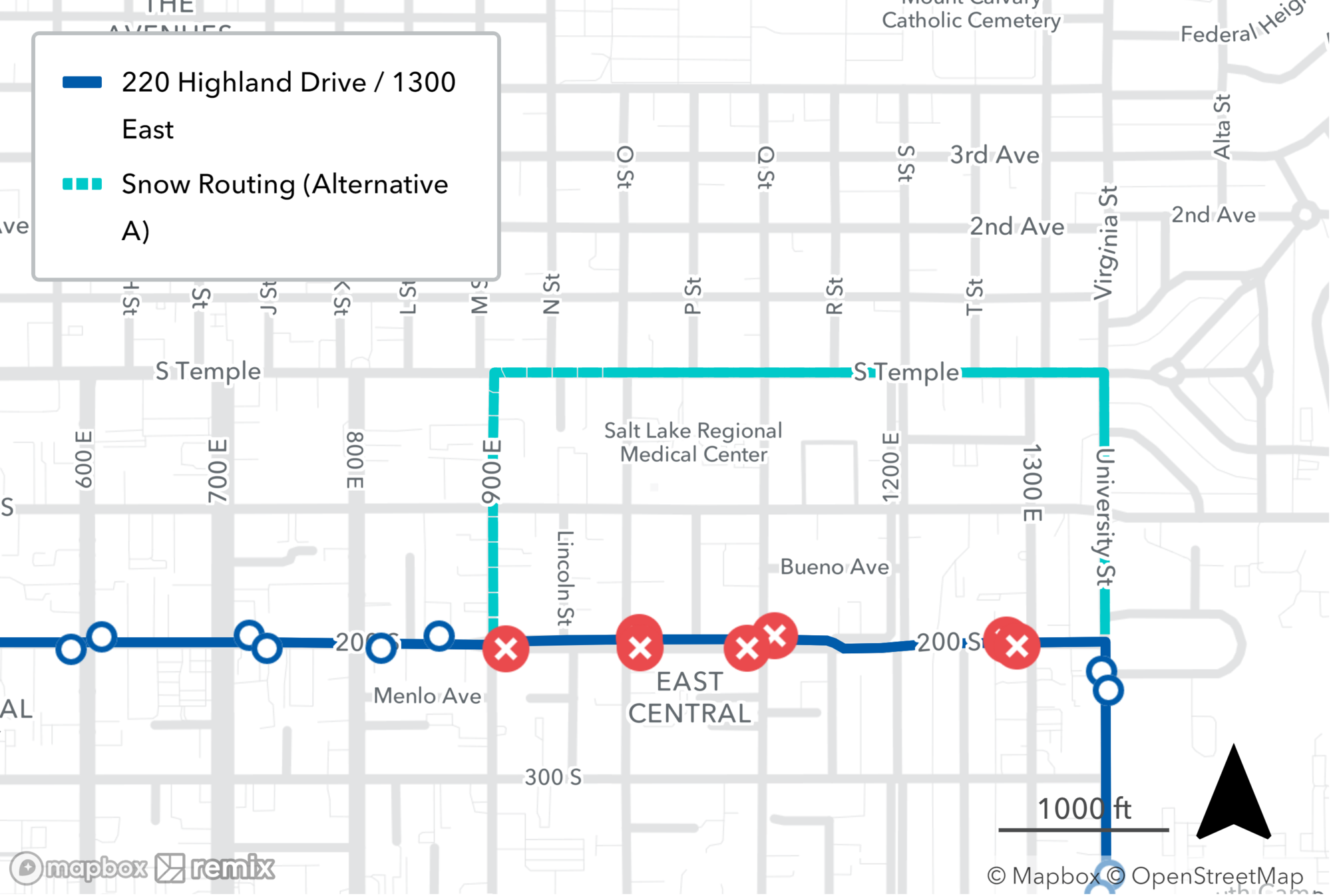 Route 220 Snow Route 1/10/23