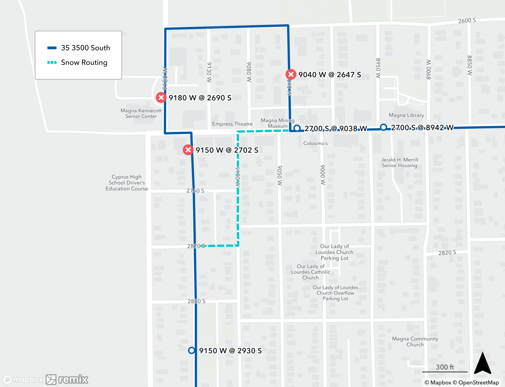 Route 35 Snow Routing 