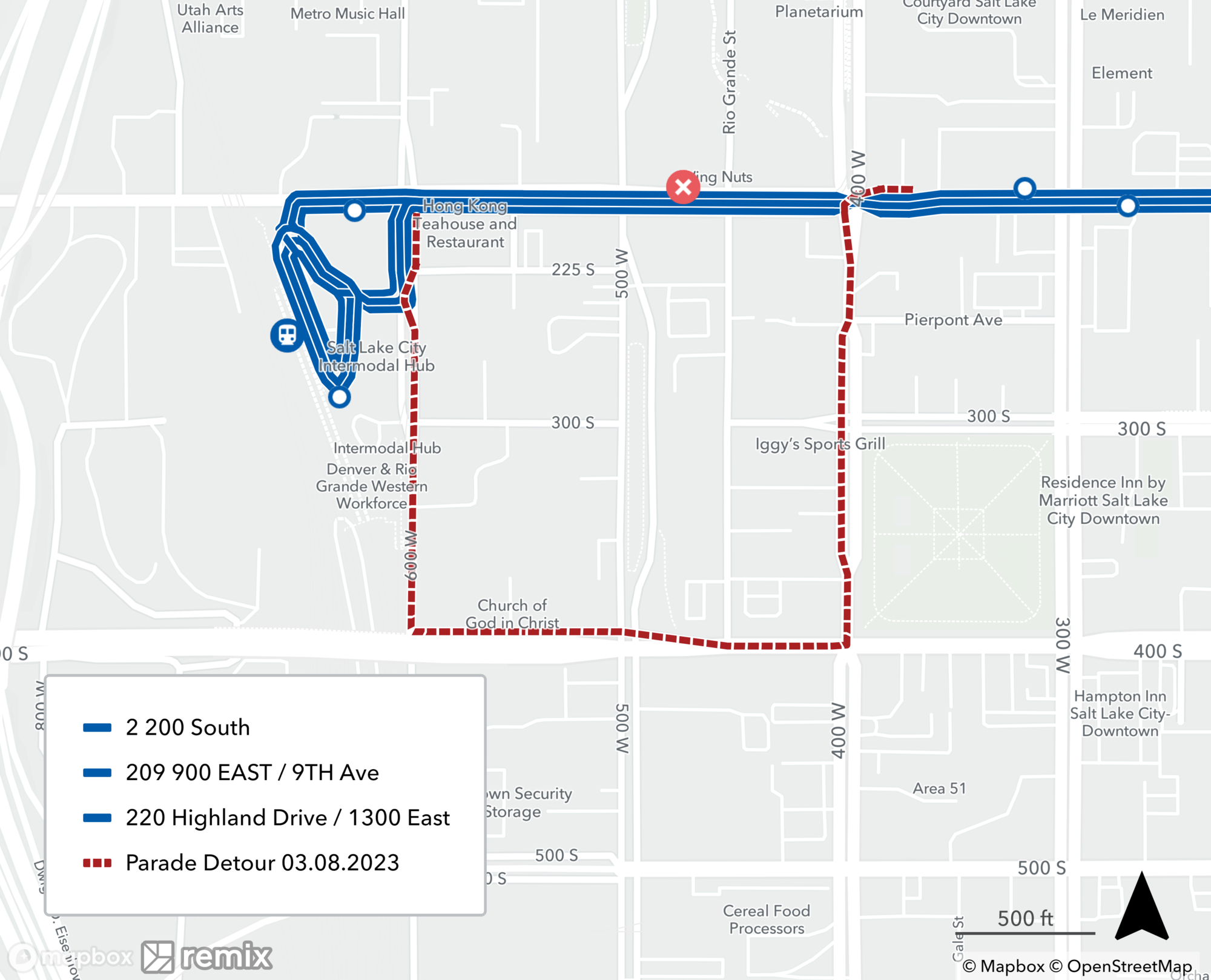Route 2, 209, 220 Event Detour 3/11/23