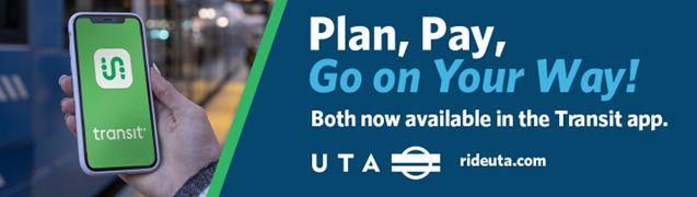 UTA's official app, Transit, now includes mobile ticketing!