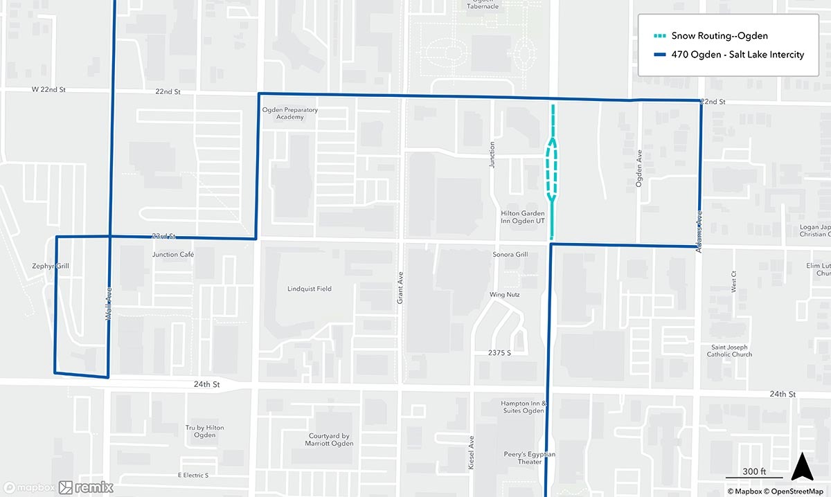Route 470 Snow Routing - 3/26/2023