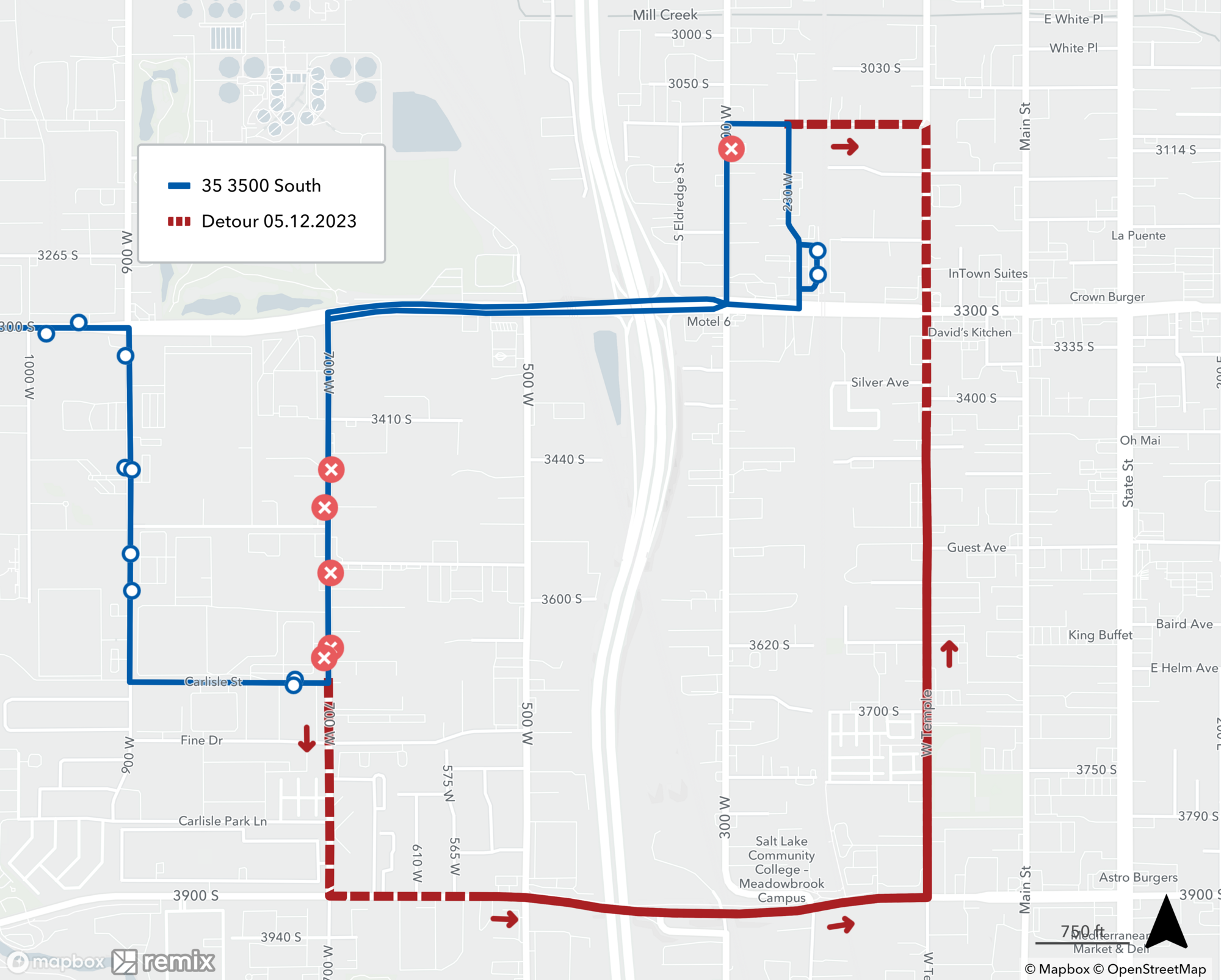 Route 35 Detour May 12, 2023
