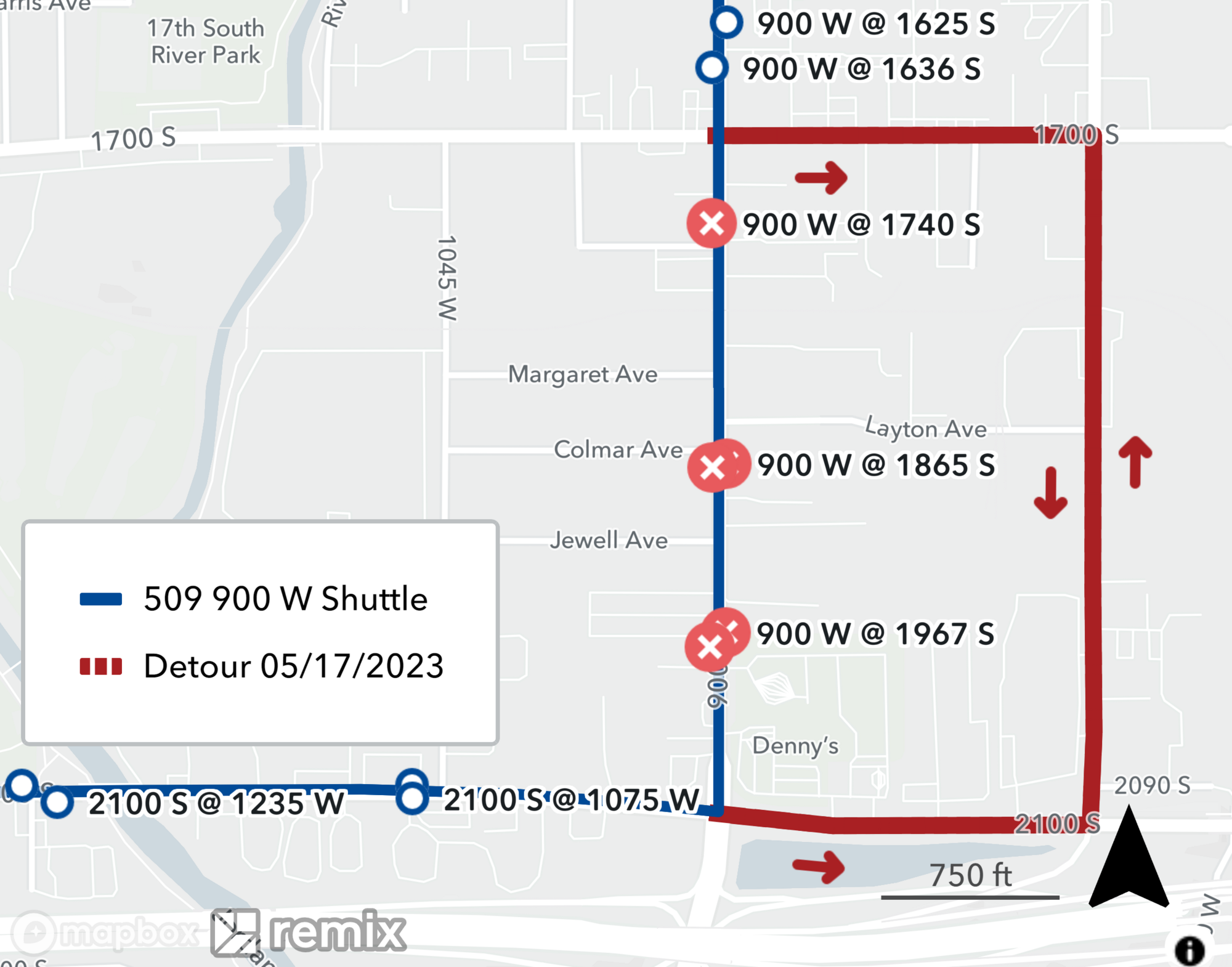 Route 509 Detour Map May 24th, 2023