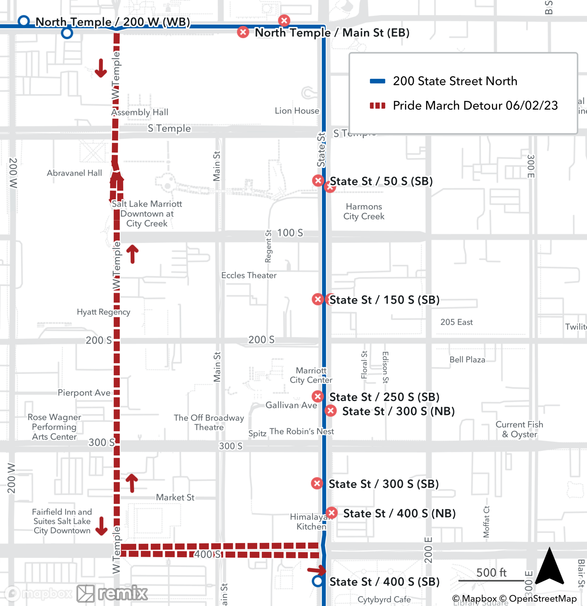 Route 200 Pride March Detour June 2nd, 2023