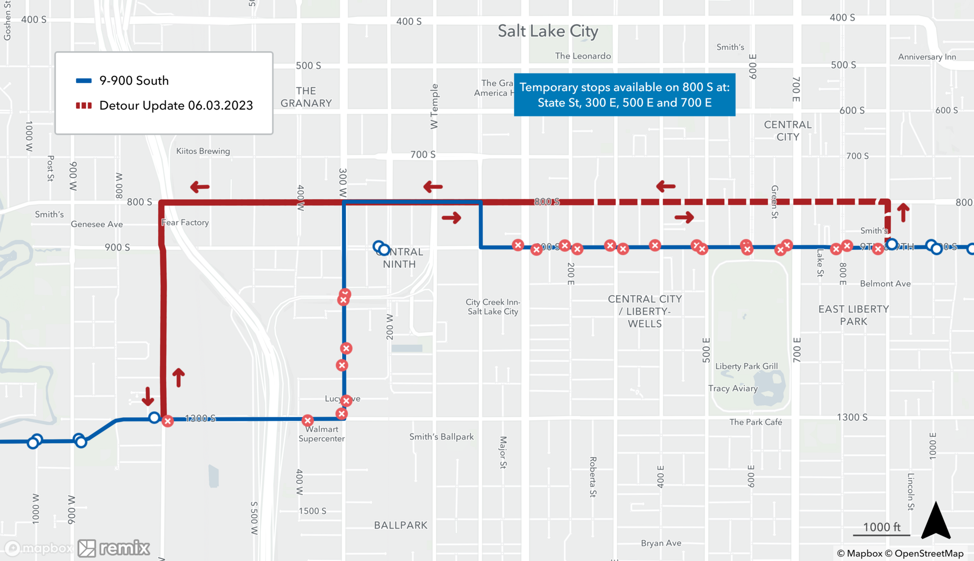 Route 9 Detour Map 6/3/23