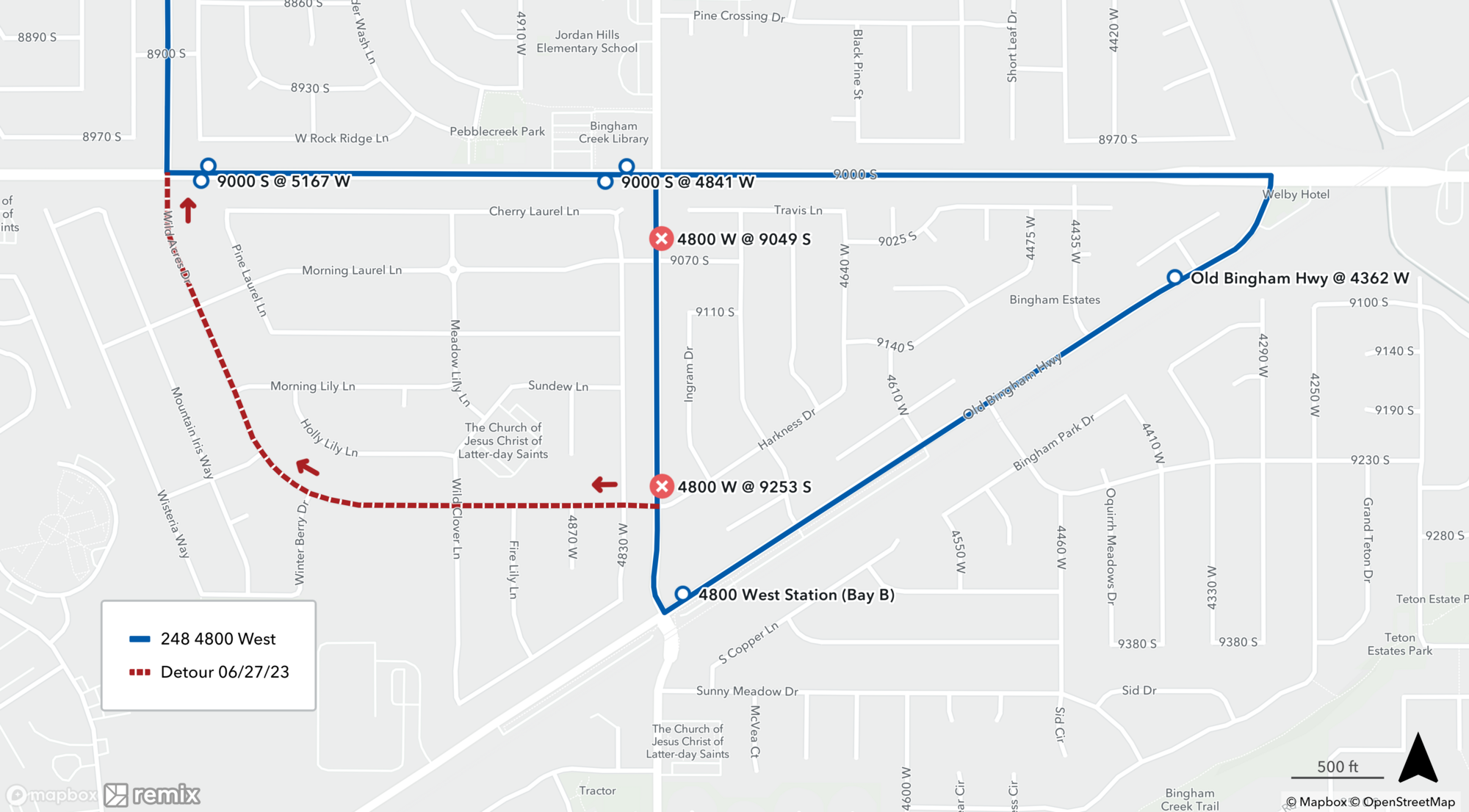 Route 248 Detour 06/27/23