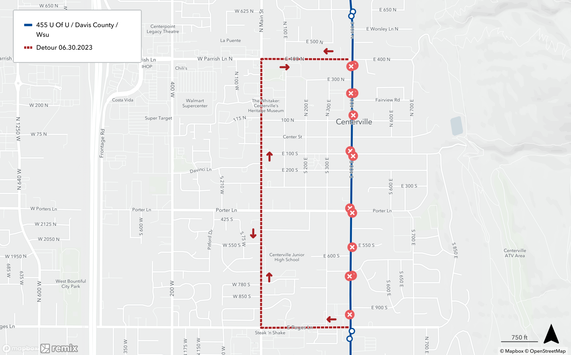 Route 455 Detour - 6/30/2023