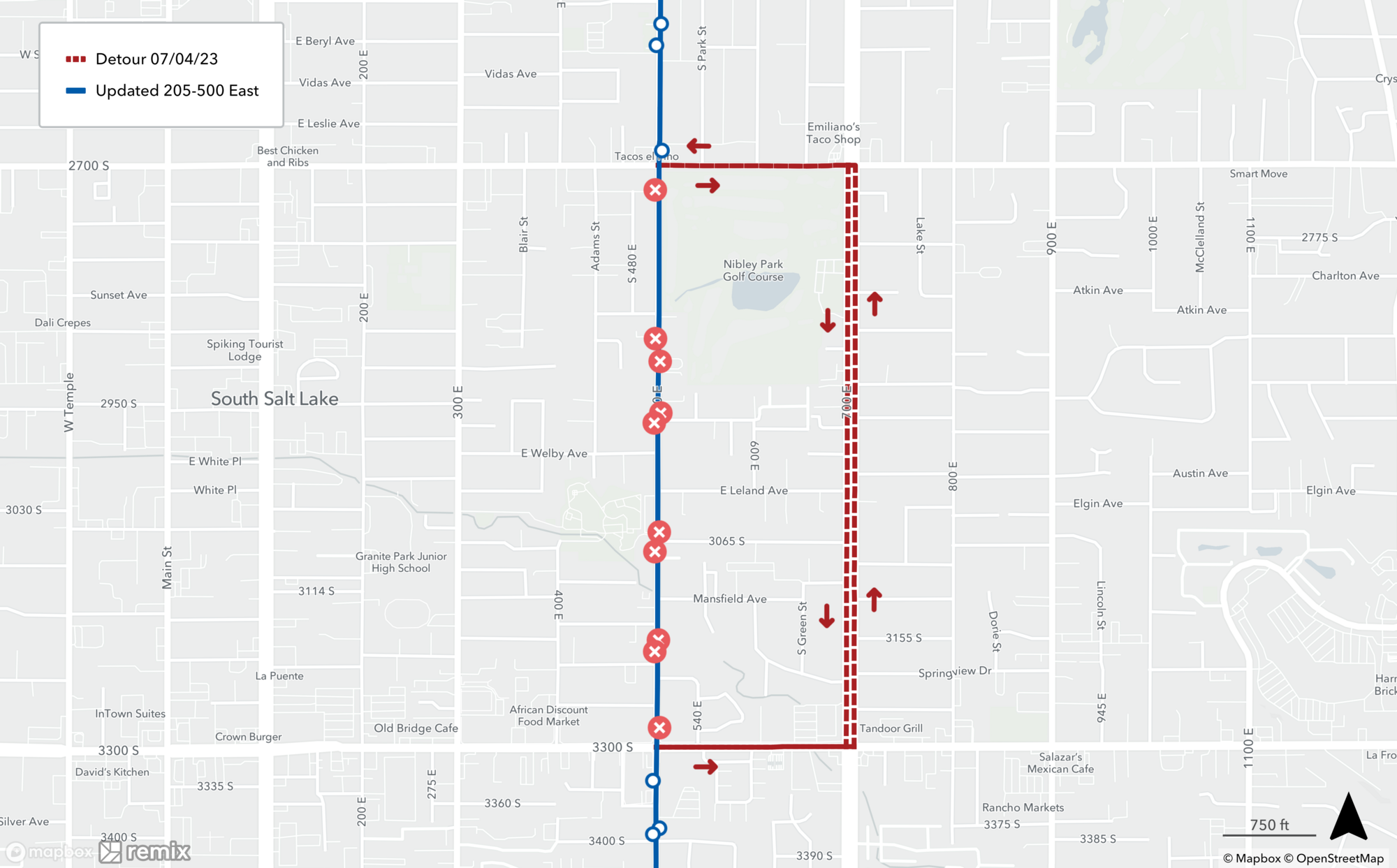 Route 205 Detour - 7/1/23