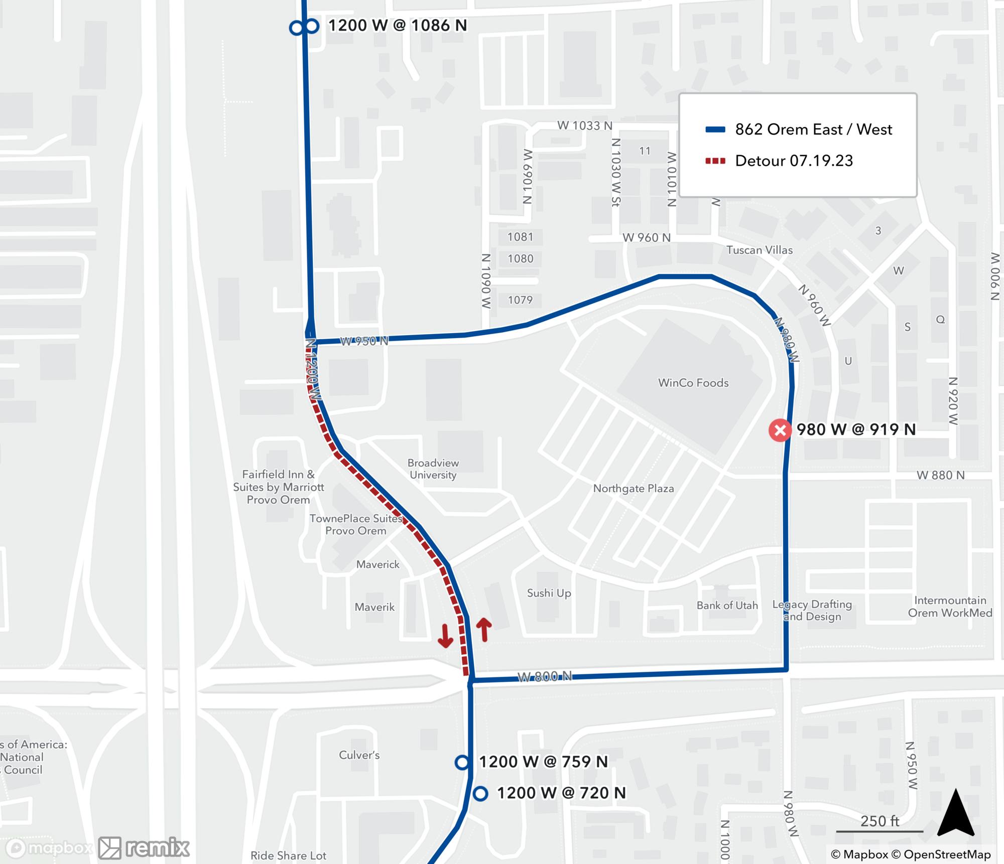 Route 862 Detour July 19, 2023