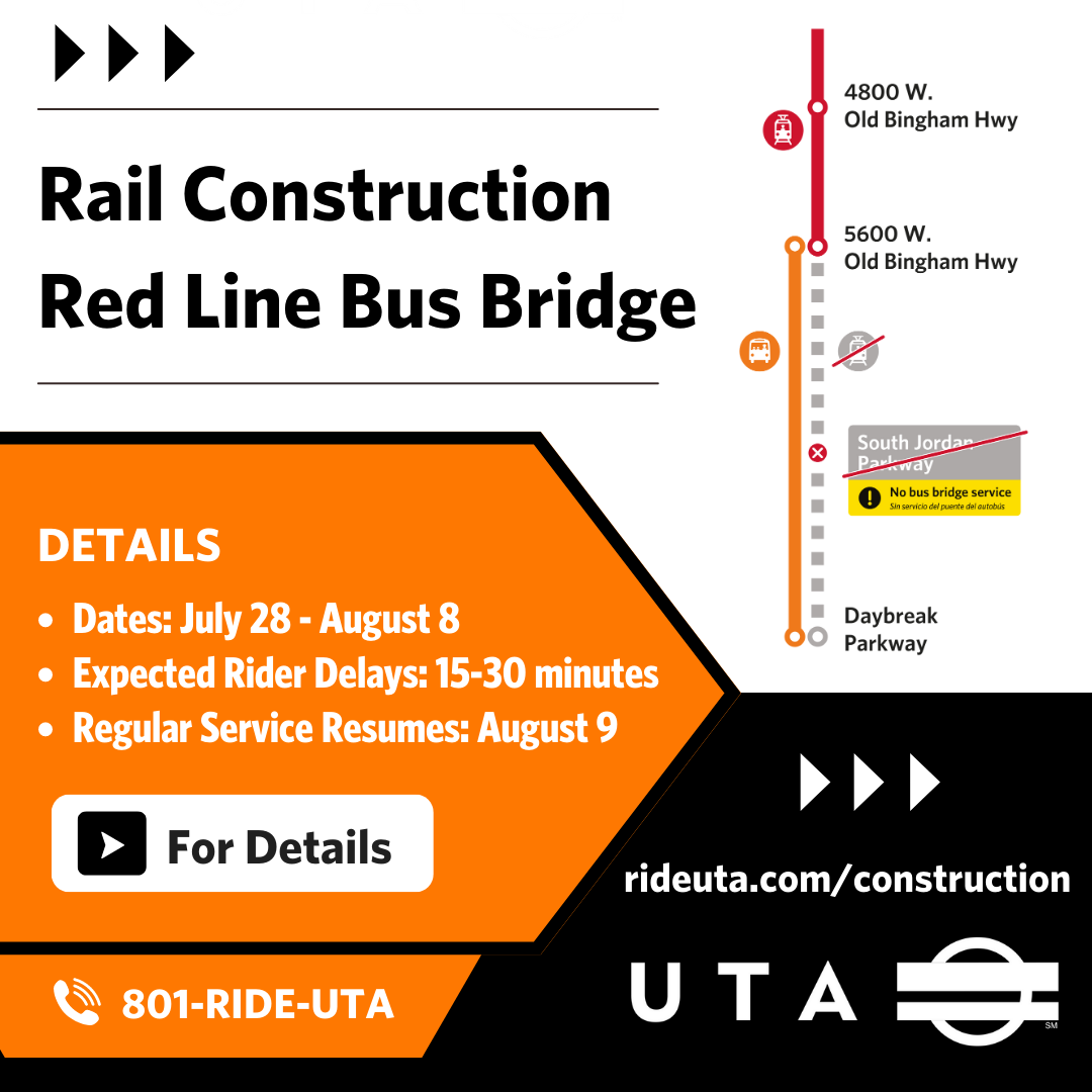 Red Line Bus Bridge - 7/20/23