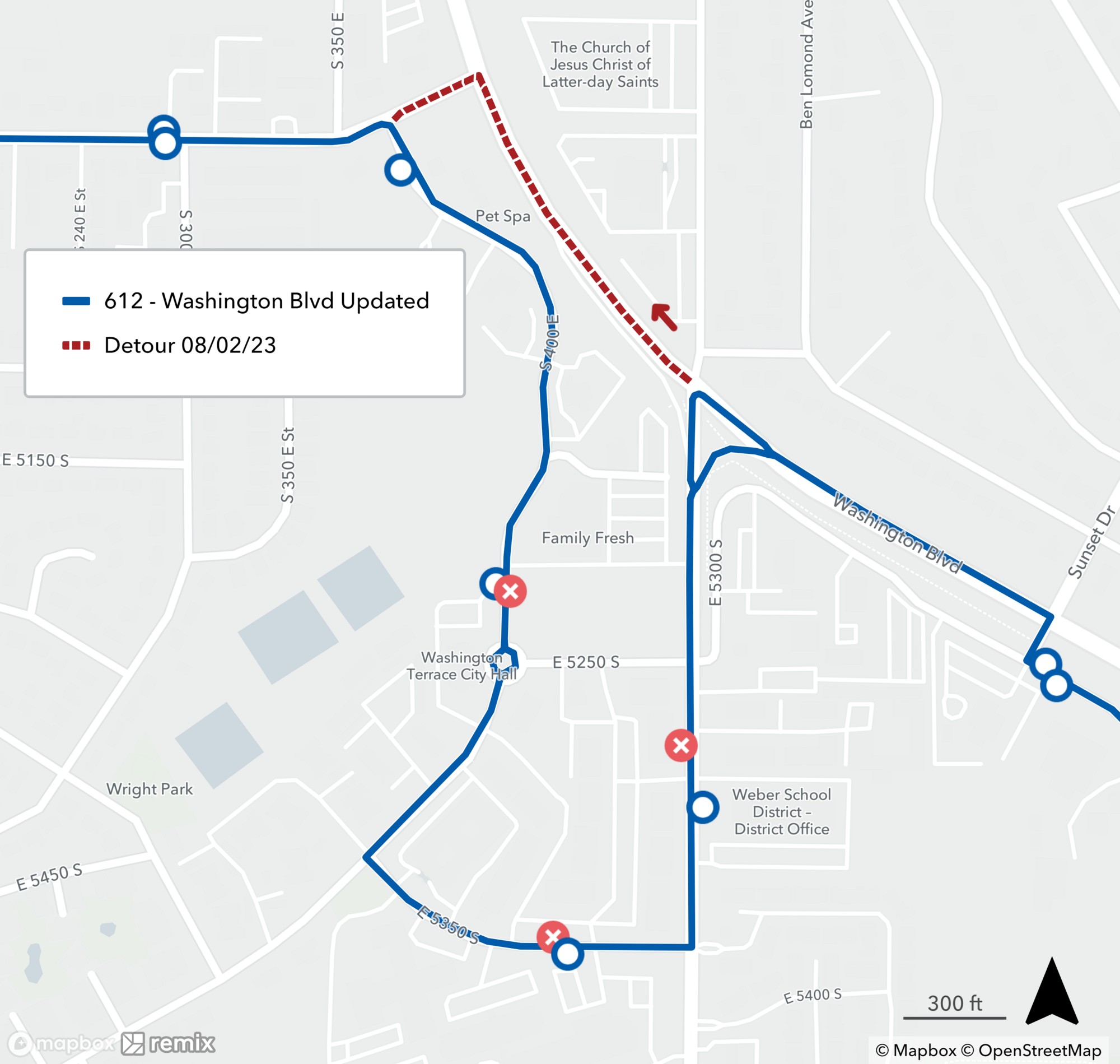 Route 612 Detour Map August 2nd, 2023