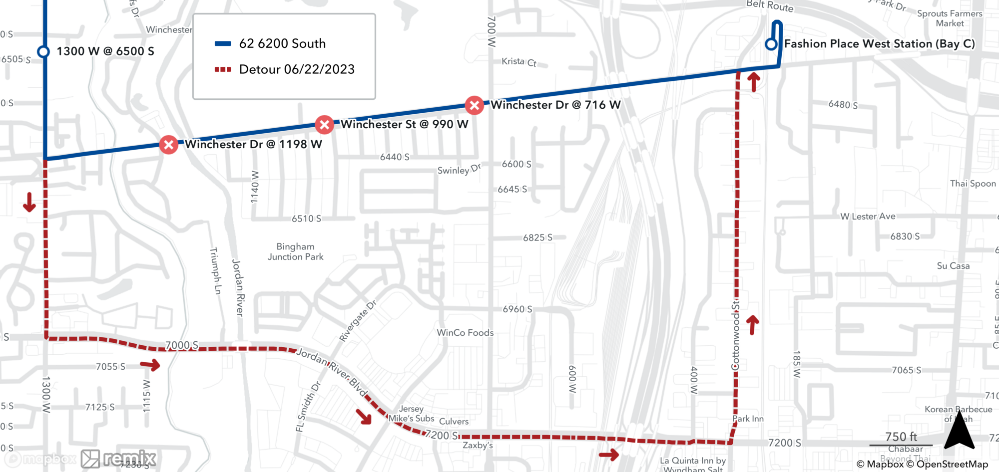62 - 6200 South on Detour