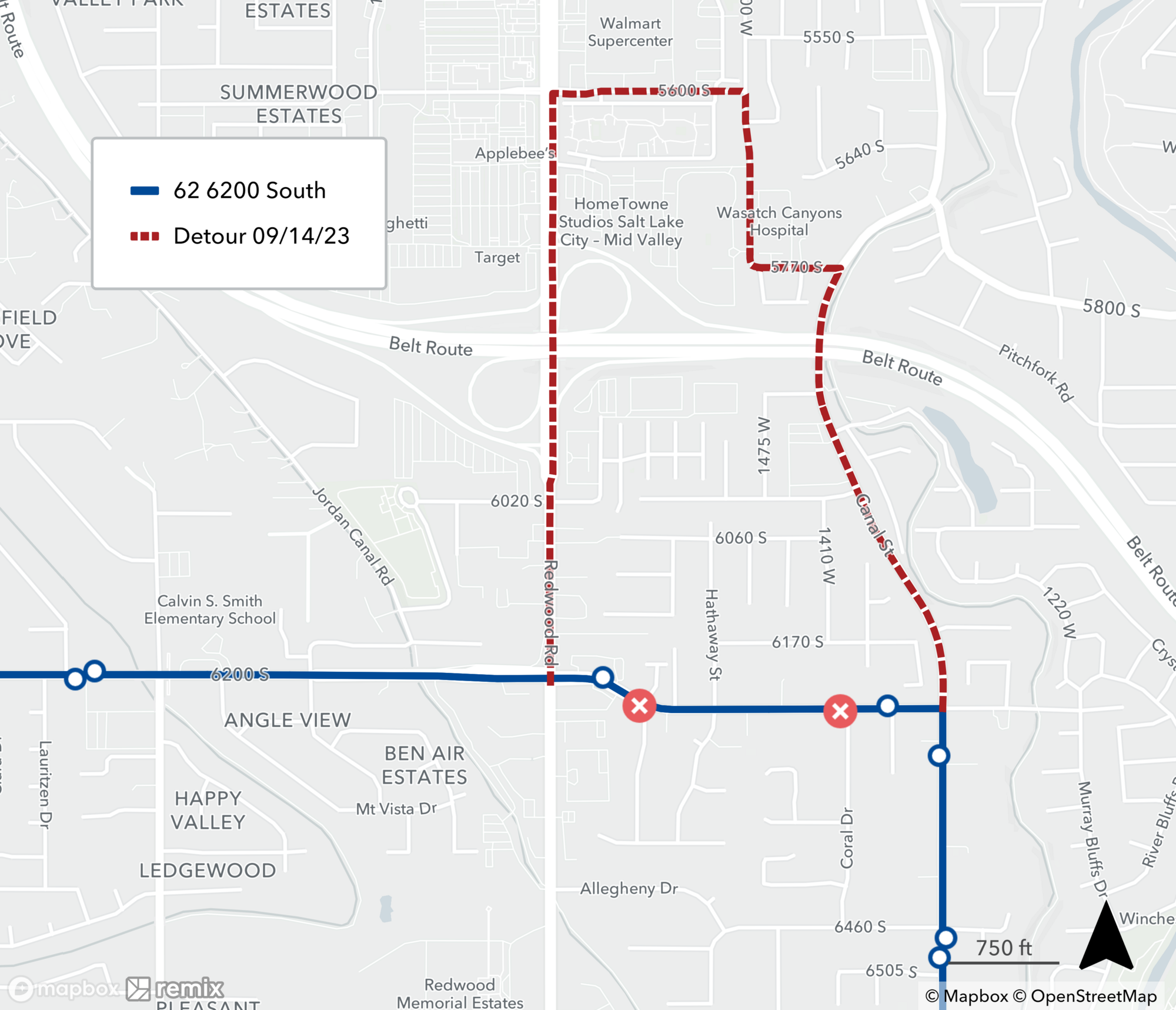 62 - 6200 South on Detour