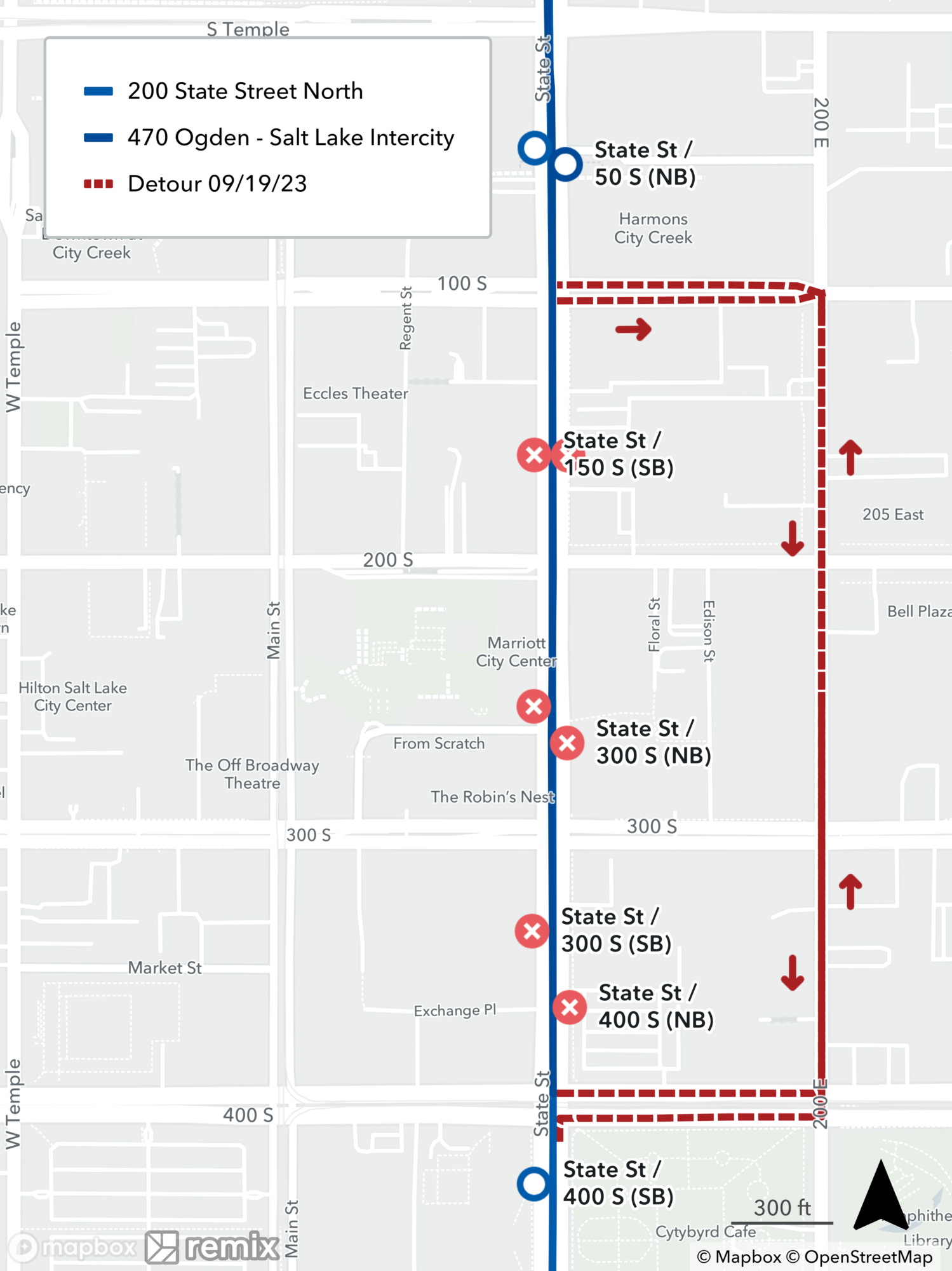 Route 470 Detour Map September 19th, 2023