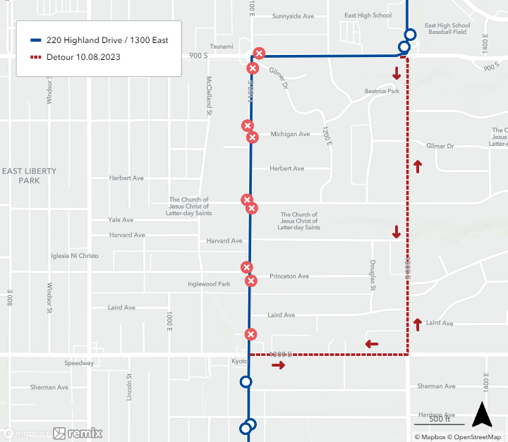 Route 220 Detour - 10/08/23