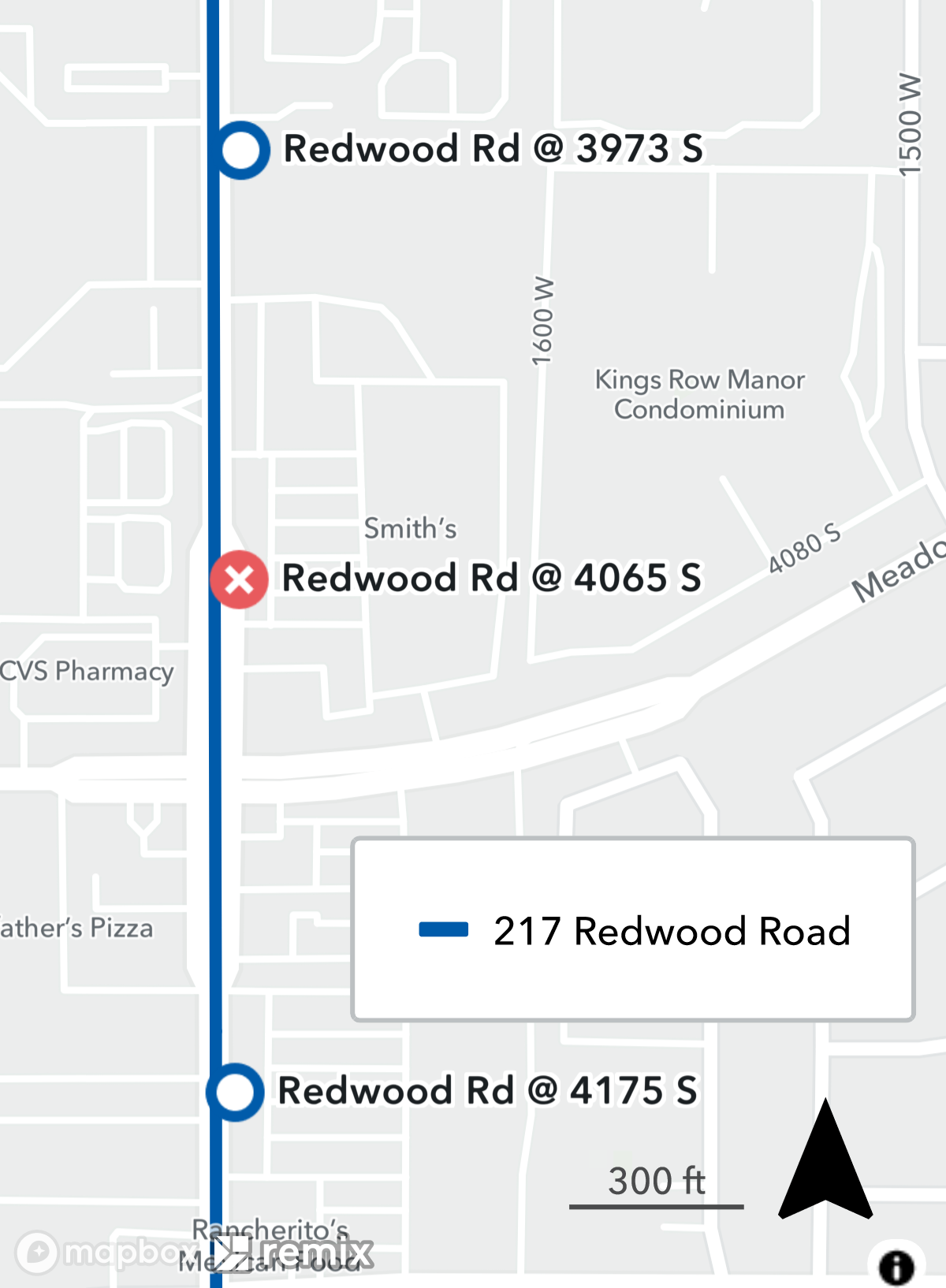 Route 217 temporary stop closure