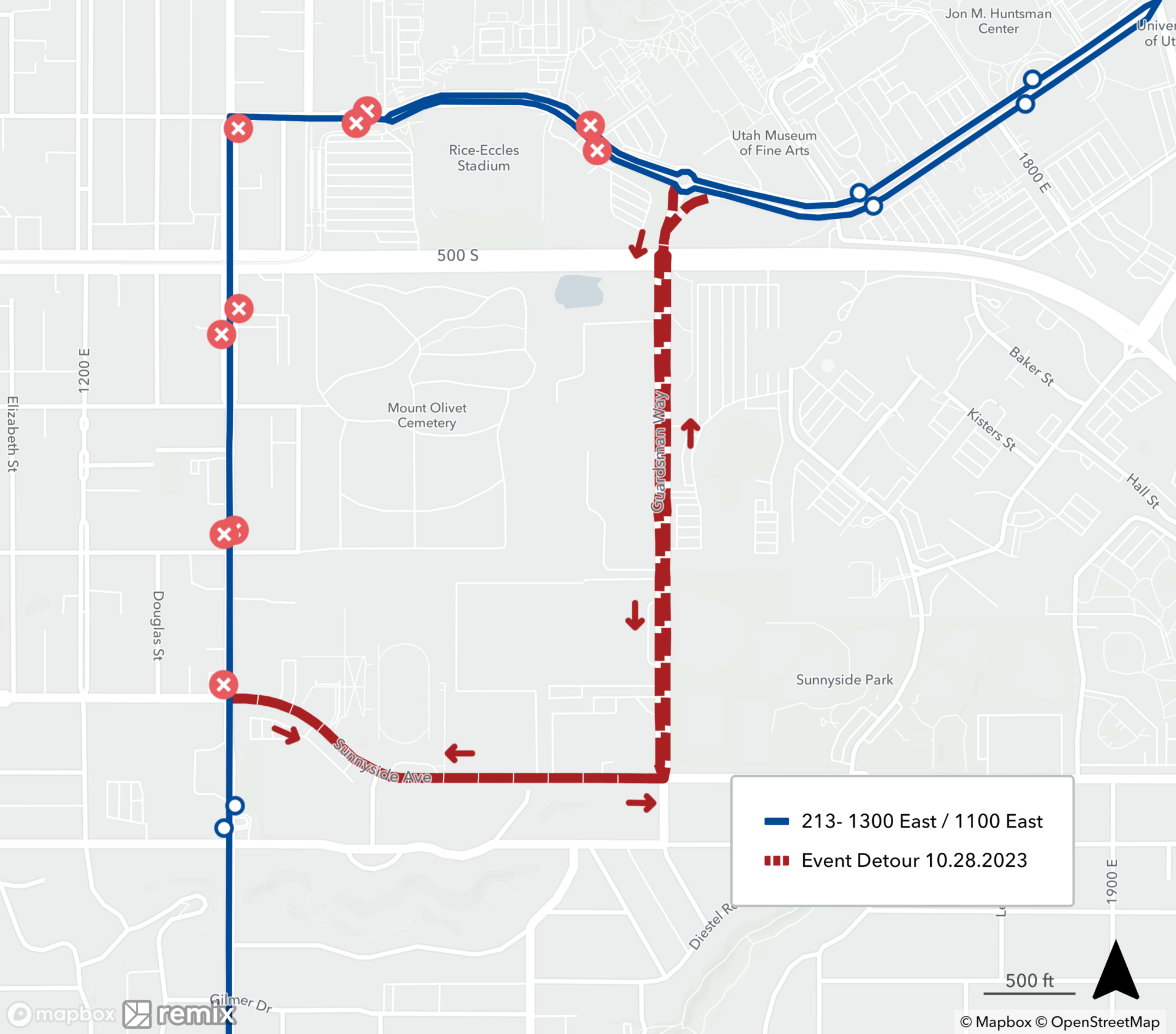 Route 213 Detour Map 10/28/23
