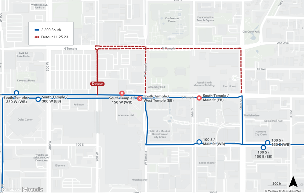 Route 2 Detour November 25, 2023