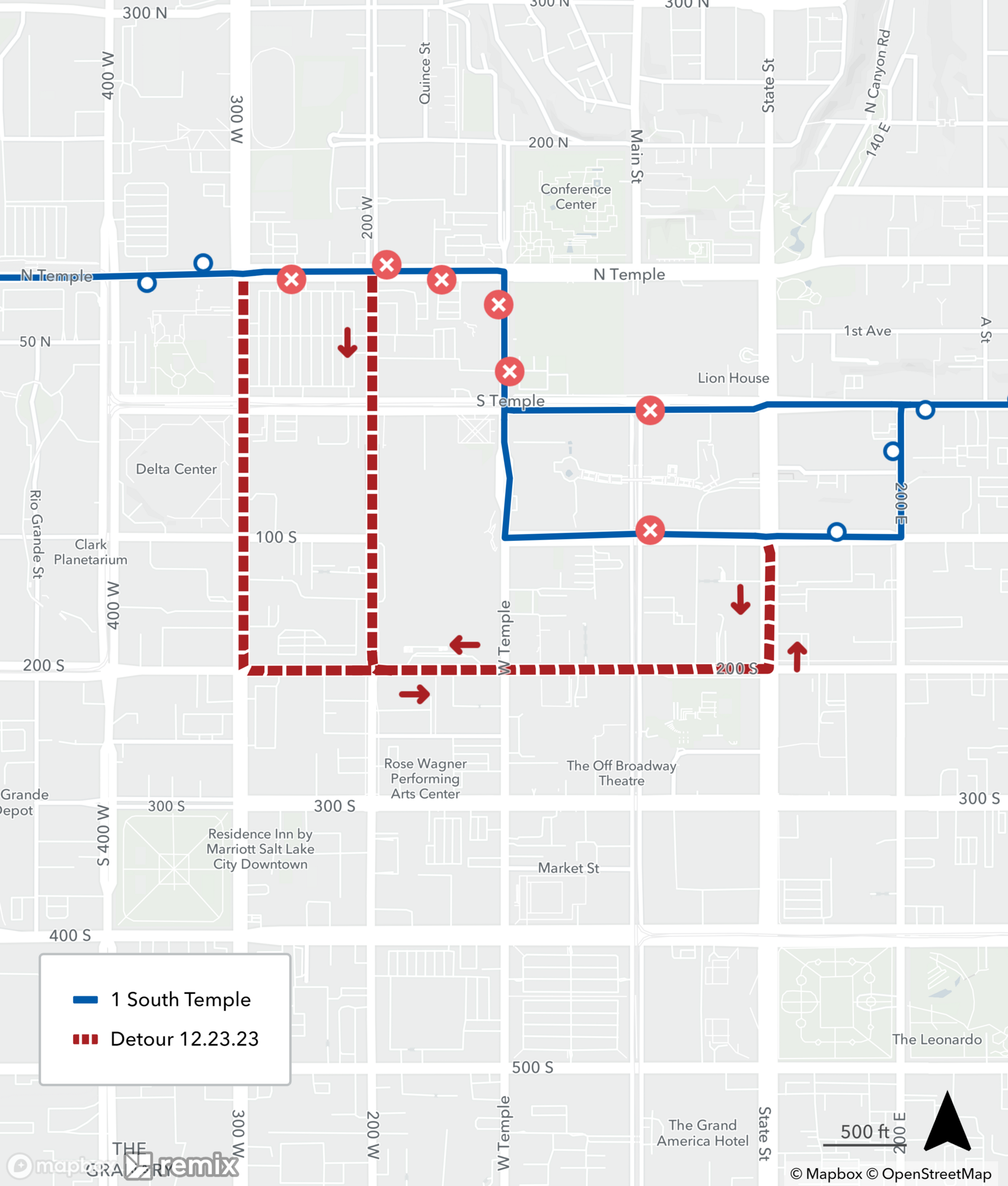 Route 1 Detour - 12/23/23
