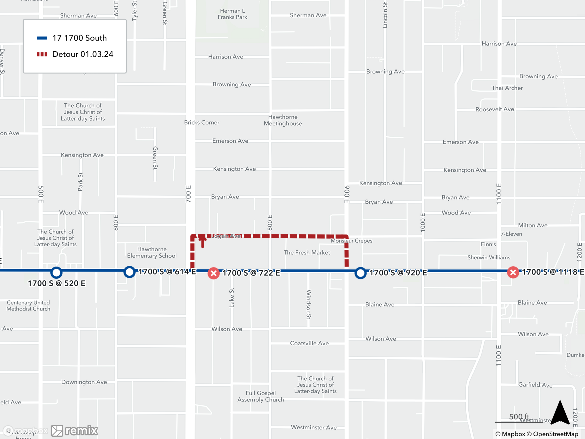 Route 17 Detours - 01/03/23