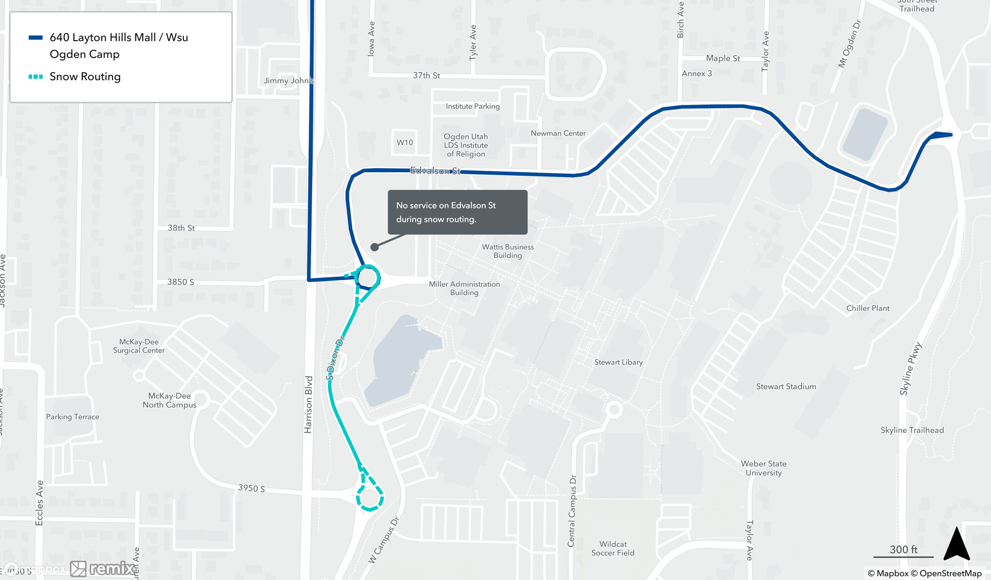 Route 640 Detour Map 1/5/24