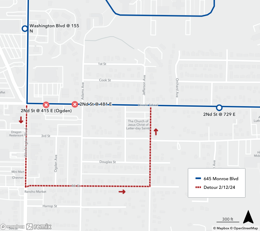 Route 645 Detour map Update