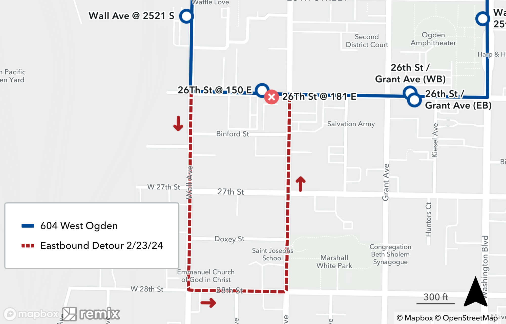 Route 604 Detour Map February 23rd, 2024