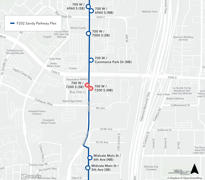 Route F202 Detour Map 2/29/24