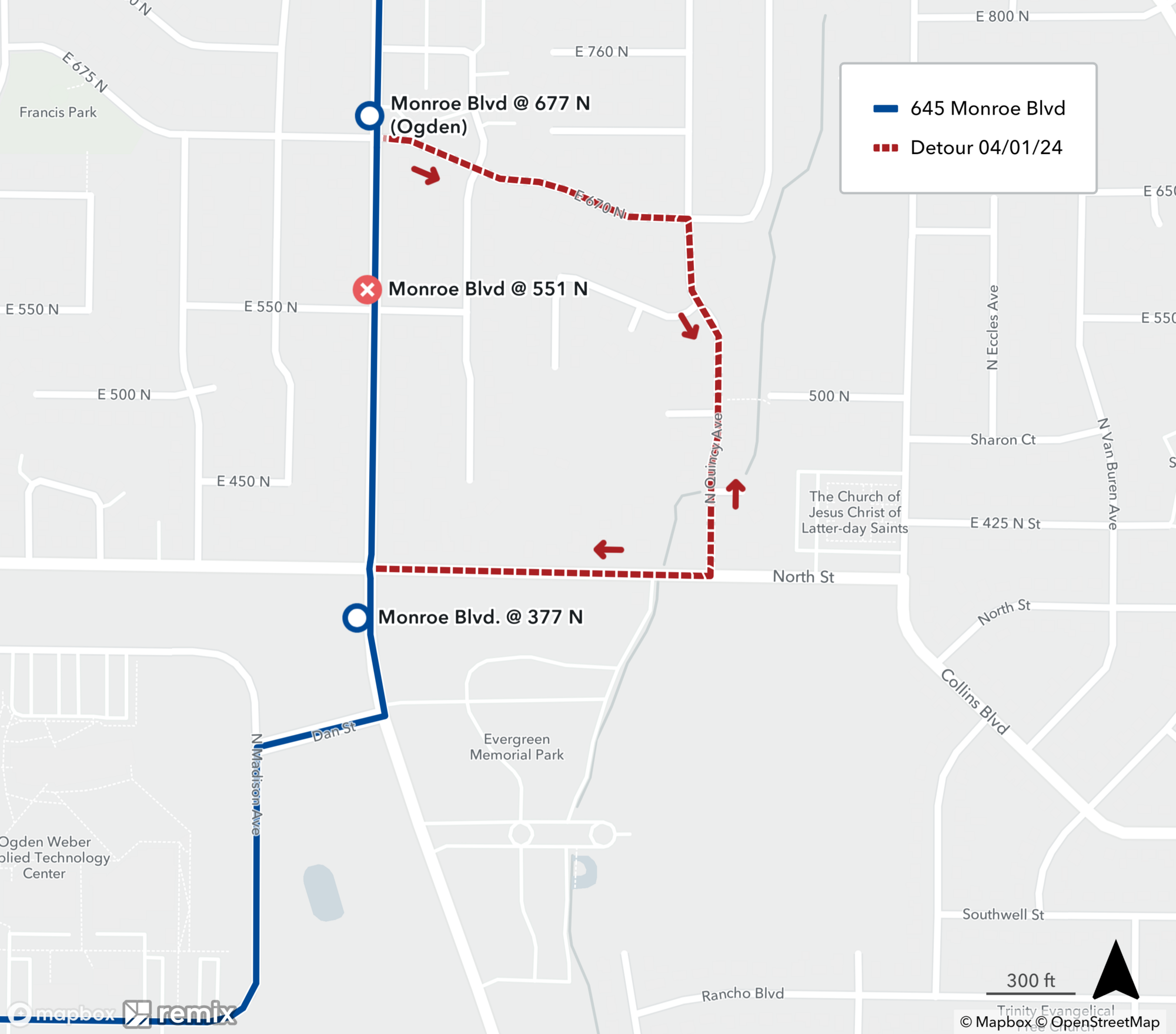 Route 645 Detour - 04/01/24