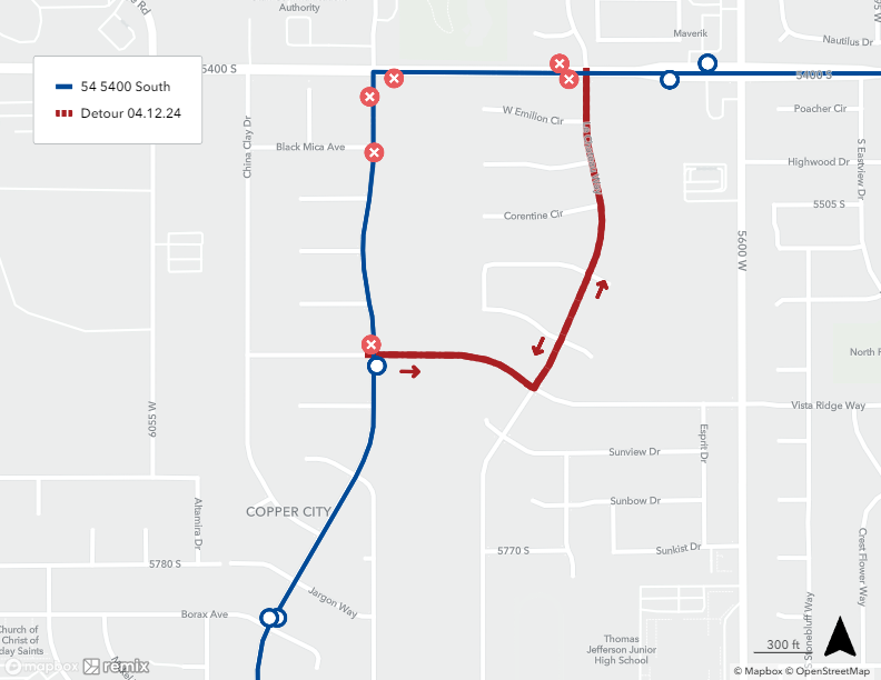 Route 54 Detours - 04/12/24