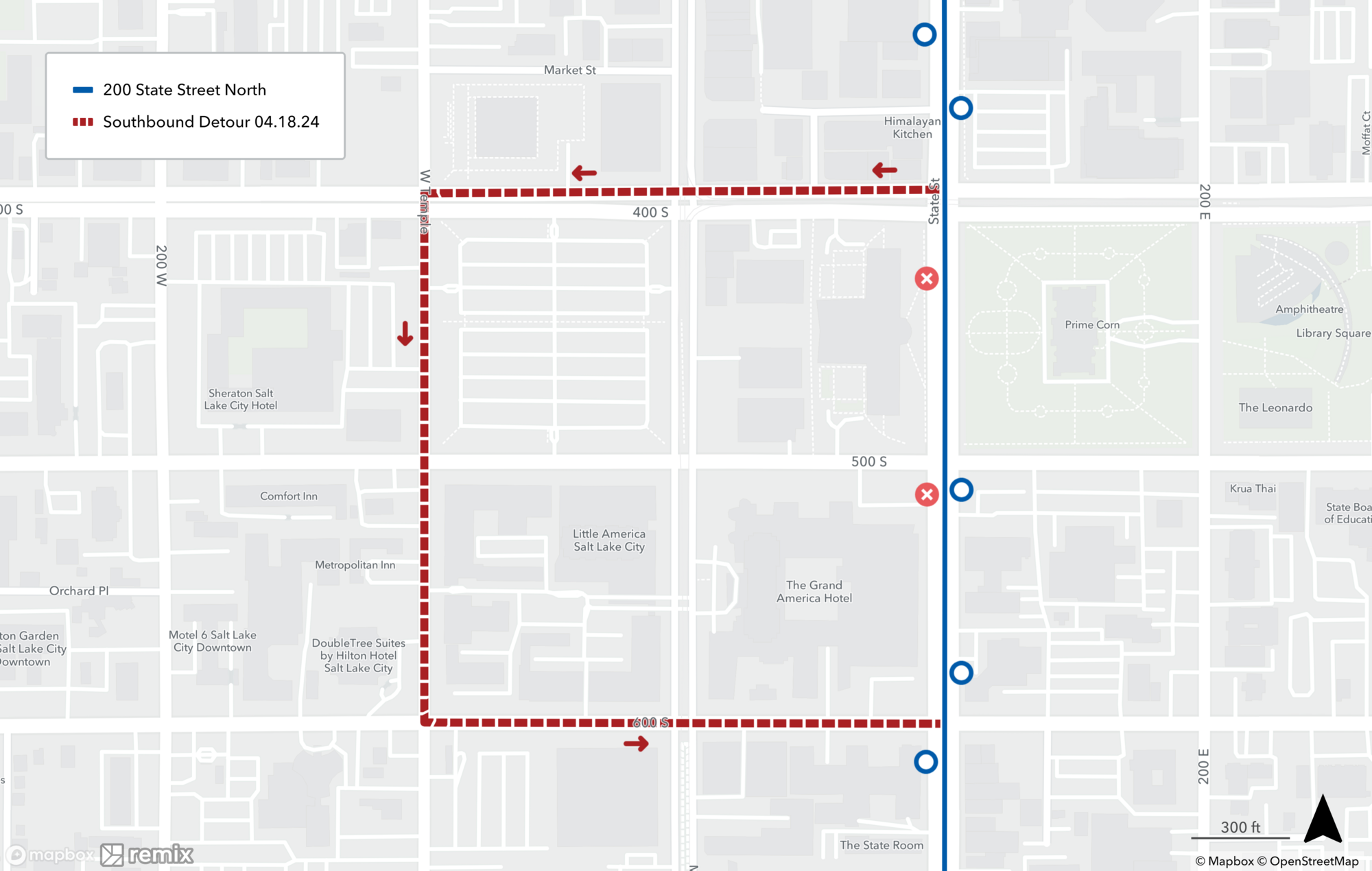 Route 200 Southbound Detour April 18, 2024
