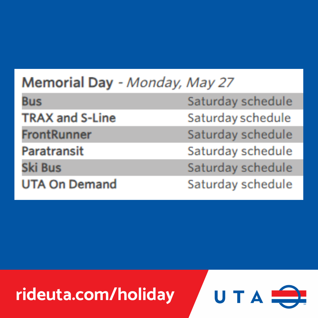 Memorial Day Service Calendar 5/27/24