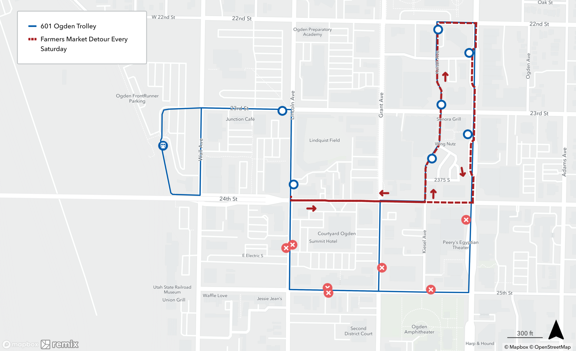 Route 601 - Famers Market Detour Every Saturday