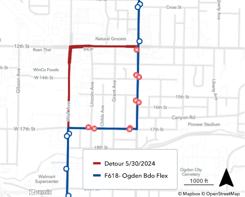 Route F618 Detour Map May 30th 2024