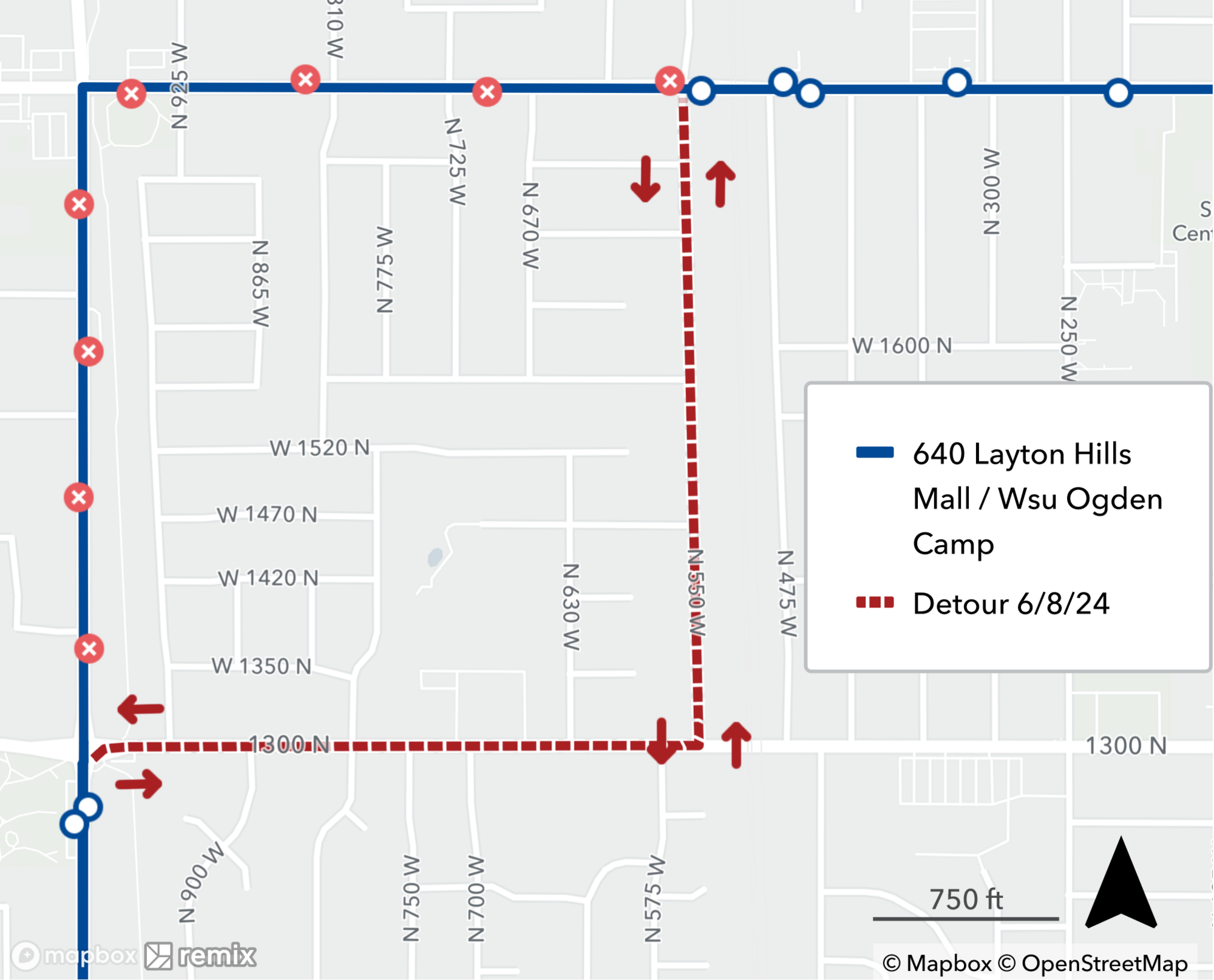 Route 640 Detour Map 6/8/24
