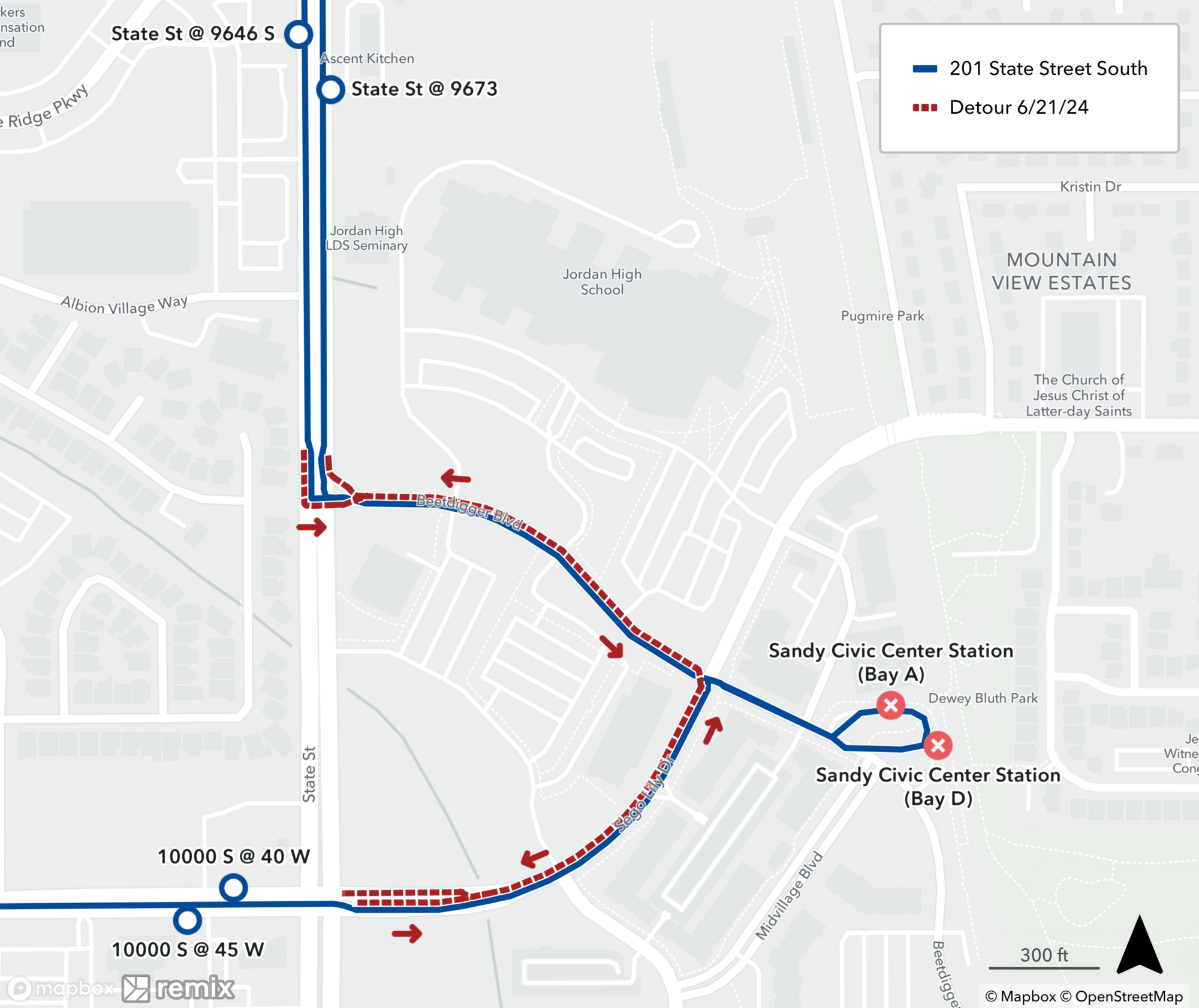 Route 201 Multiday Detour Map June 21st 2024