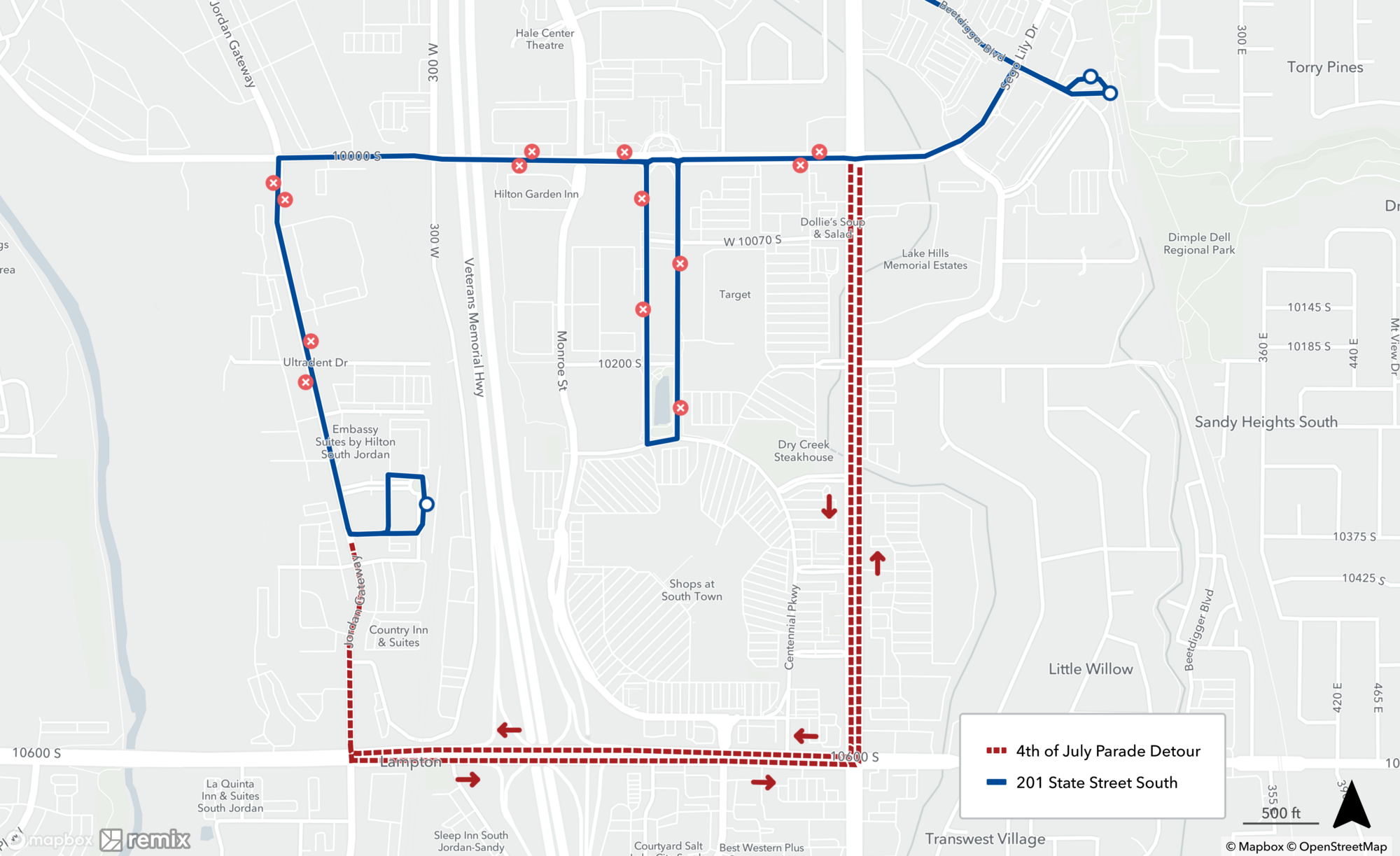 Route 201 4th of July Detour