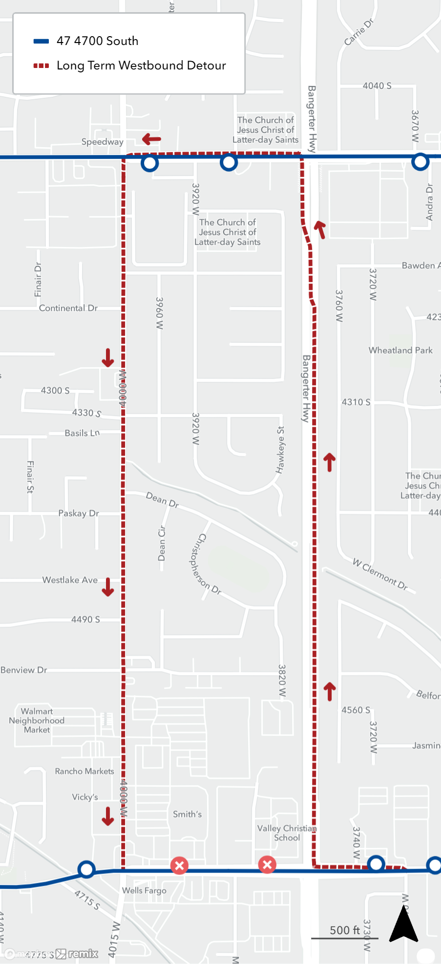 Route 47 Long Term Westbound Detour July 12th 2024