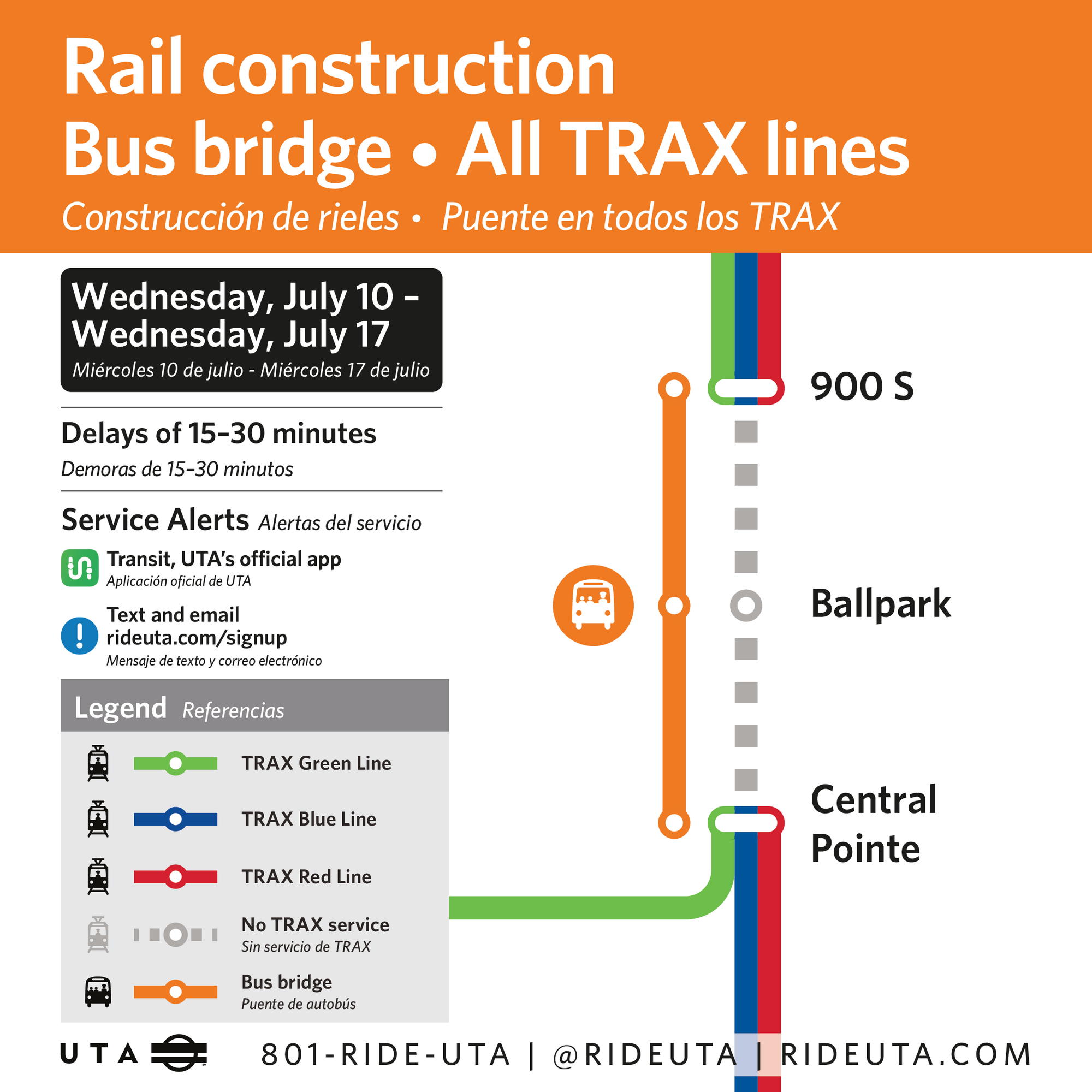 July 10th SGR Map for TRAX Lines
