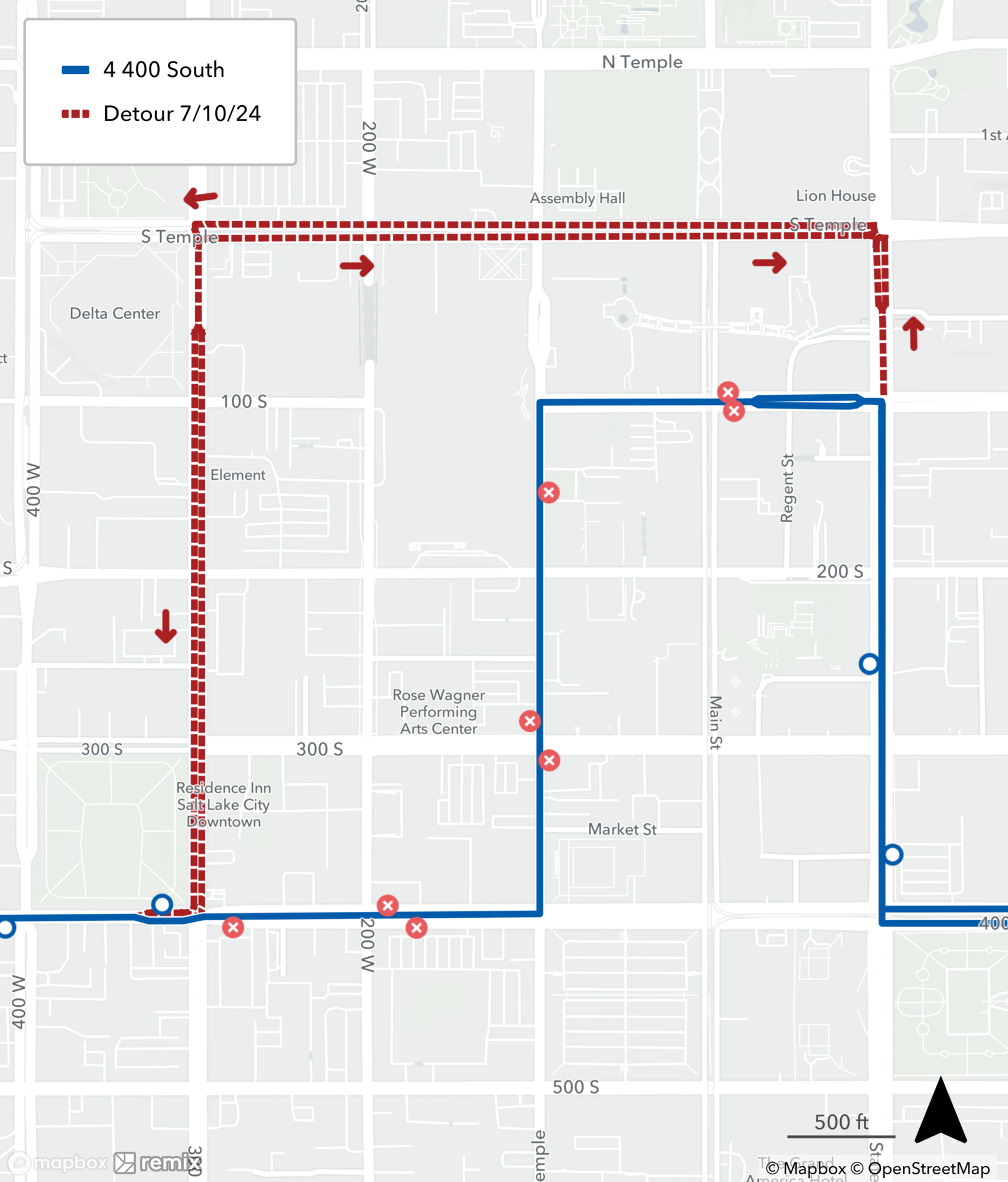 Route 4 Detour Map July 10th, 2024