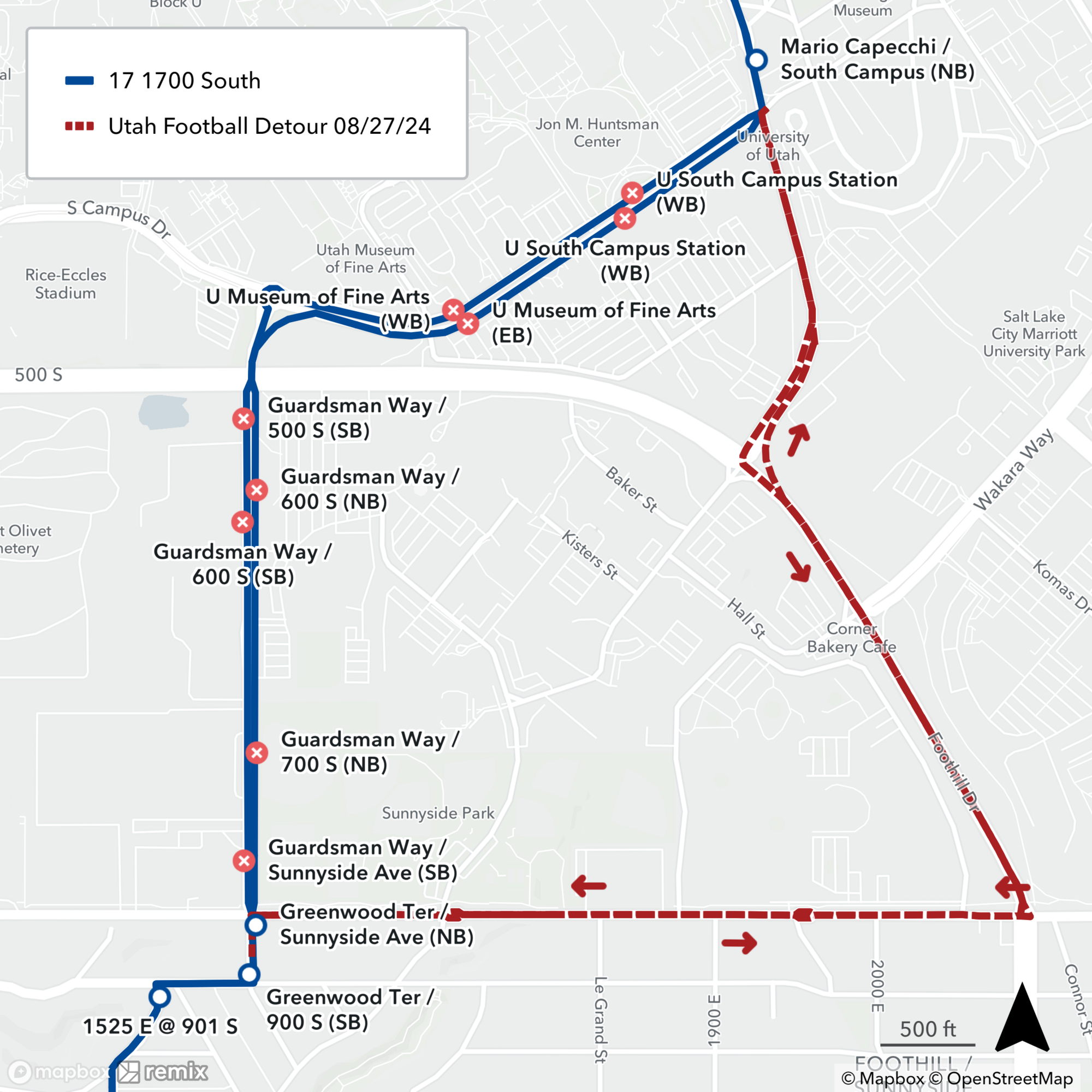 Route 17 Detour Map August 29th, 2024