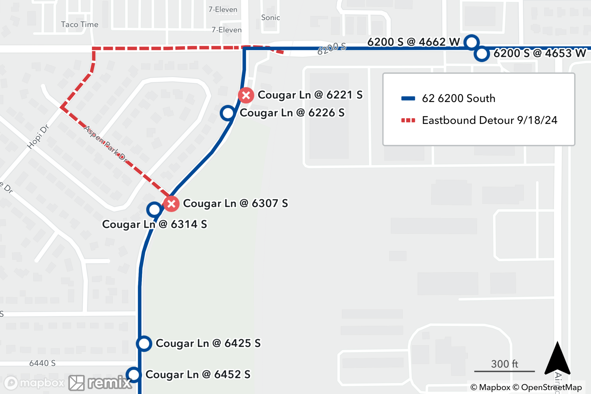 Route 62 Detour Map September 18th, 2024