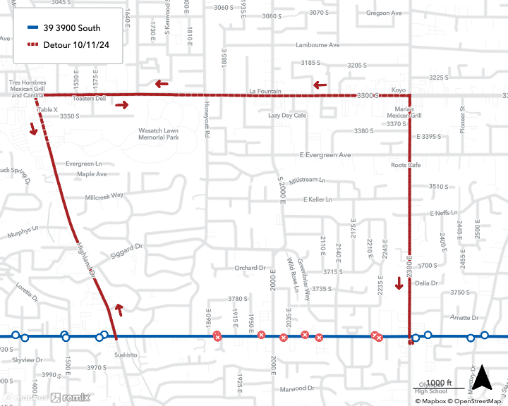Route 39 Detours - 10/11/24