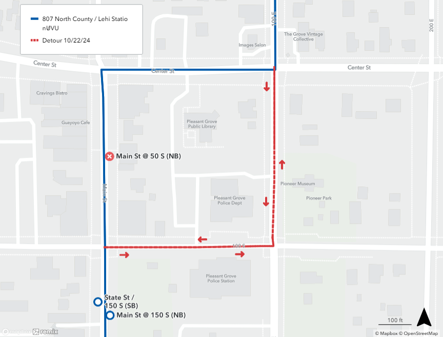 Route 807 Detour Map October 22nd, 2024