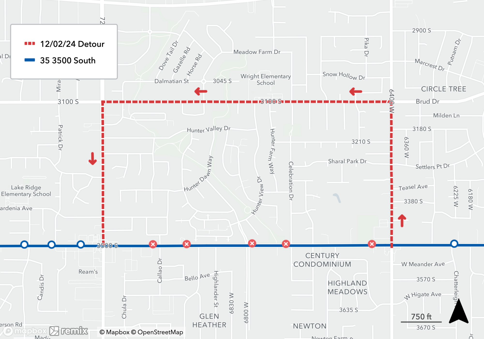 Route 35 Detours - 12/02/24