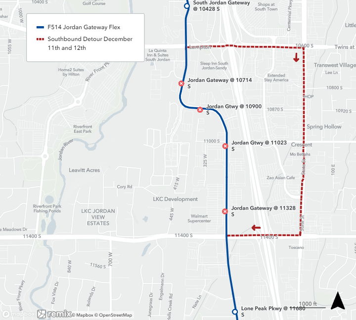 Route F514 Detours - 12/11/24