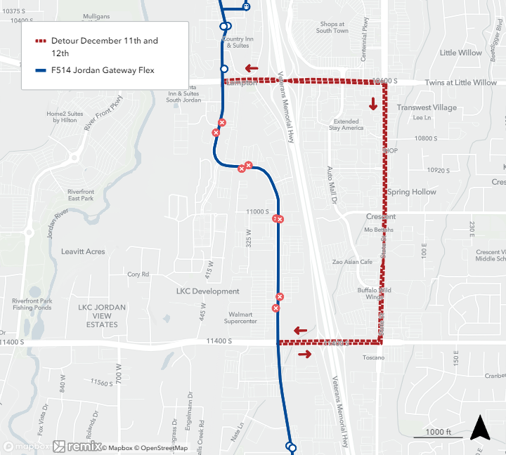 Route F514 Detours - 12/10/24