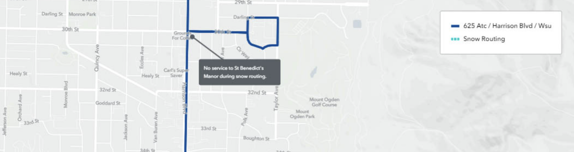 Route 625 Snow Routing