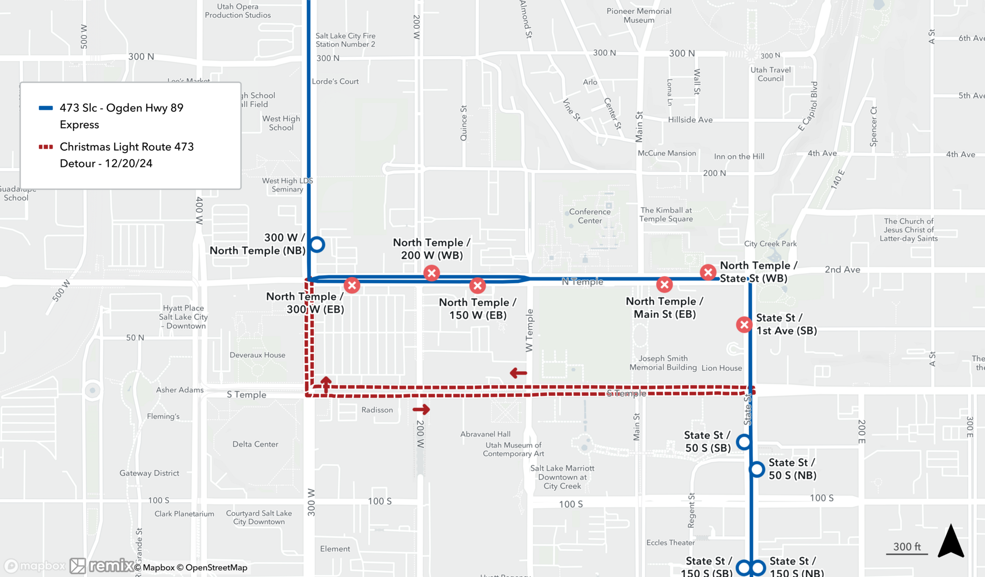 Route 473 Detours - 12/19/24
